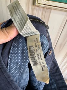 Massimo Dutti Navy Blue Casual Fit Formal Jeans