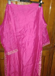 Vibrant Pink Embroidered Kurta