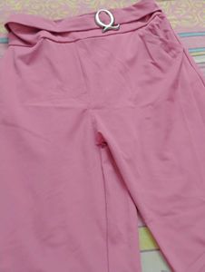 Stylish Pink Casual Pants