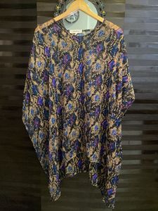 Brown Chiffon Kaftan Dress