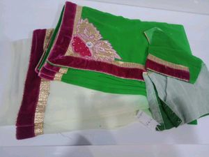 Embroidered Saree with Blouse