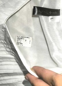 Pearl Grace White Pleated Top