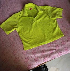 Bright Yellow V-Neck T-Shirt