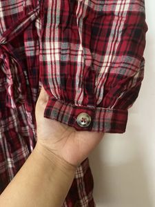 Chic Plaid Button-Up Dress