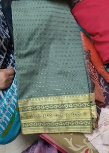 Elegant Grey & Gold Dress Material without bluose