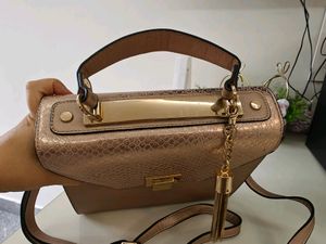 Dune London Metallic Nude Bag