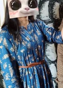 Project Eve Foil print Anarkali kurta