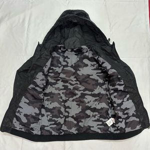 Men’s Black Camo Hooded Jacket