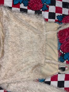 Fuzzy Cream Tank Top