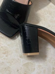 Stylish Black Block Heel Sandals