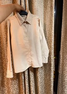 Chic Beige Button-Up Shirt
