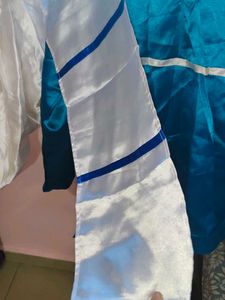 Teal Kurta With Scarf Set
