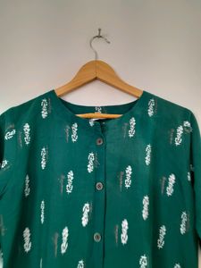 Green Printed Kurta (Women's)