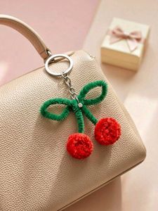 Cute Cherry Keychain|handmade|asthetic gift | soft