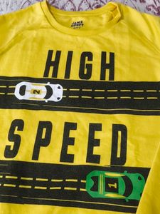 Boy's Yellow "High Speed" Graphic T-Shirt