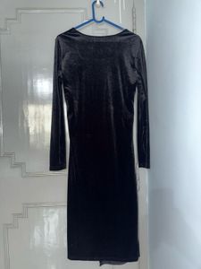 Elegant Black Velvet Dress