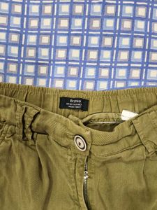 BERSHKA |Olive Green Jogger Pants