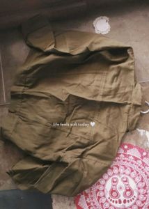 Stylish Olive Green Casual Jacket