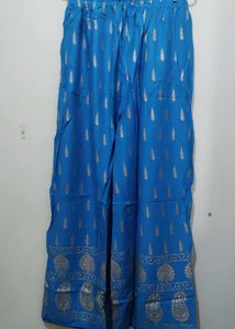 Blue Ethnic Palazzo Pants