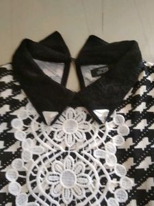 Chic Black &amp; White Patterned frock