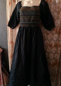 Chic Off-Shoulder Smocked Maxi Dress