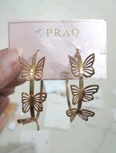 Prao Butterfly Hoop Earrings