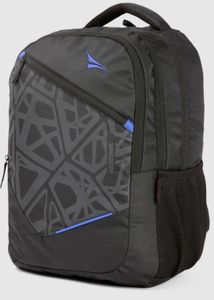 Stylish Grey Backpack with Geometric Design