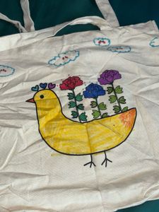 Cute Duck &amp; Flowers Tote Bag