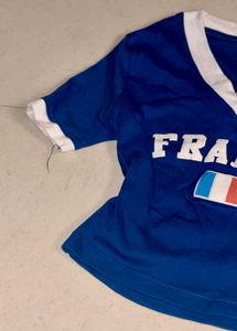 France printed blue baby tee💙🪽