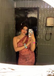 Brown Marble Print One-Shoulder Dress