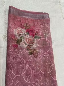 Beautiful Rose Print Saree