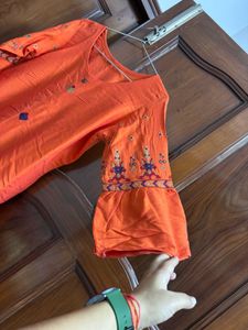 Vibrant Orange Kurta