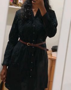 Classic Black Shirt Dress