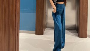 Blue Wide Leg Pants
