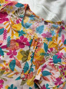 Beautiful floral short kurti