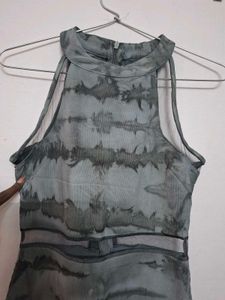 Unique Tie-Dye Halter Neck Dress