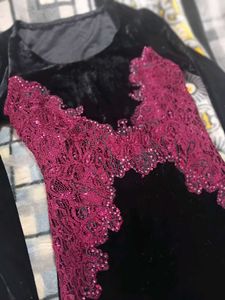 Elegant Black Velvet Dress