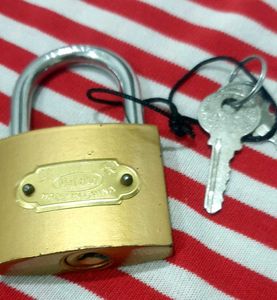 Brass Padlock with Keys