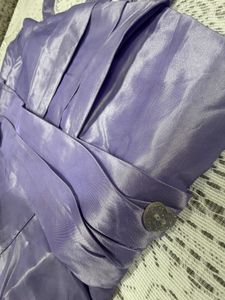 Lavender Strapless Ruffle Dress