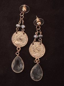 Vintage reversibile Coin Drop Earrings