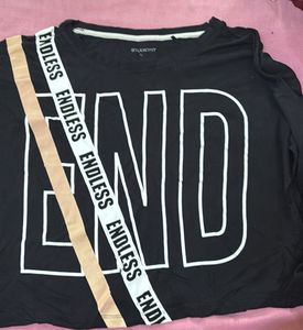 Black "ENDLESS" Graphic Top
