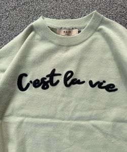 Light Green "C'est la vie" Sweatshirt