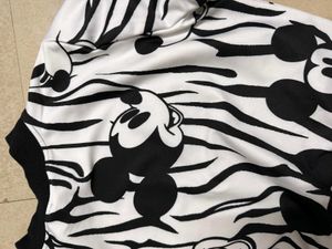 Mickey Mouse Print crop Top