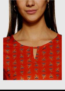 Global desi Rustic red Peplum Top
