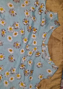 Cute Floral Cold Shoulder Top