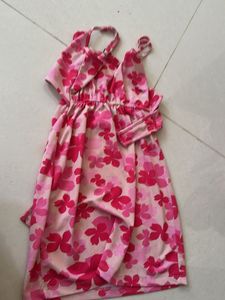 Cute Floral Print Mini Dress