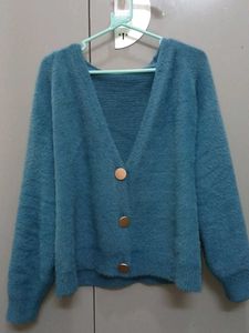 Teal Knit Cardigan