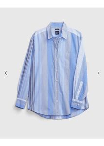 GAP Blue Striped Oversized Shirt