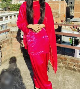 Farshi Shalwar Magenta pink color