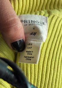 Neon Green Ribbed Top